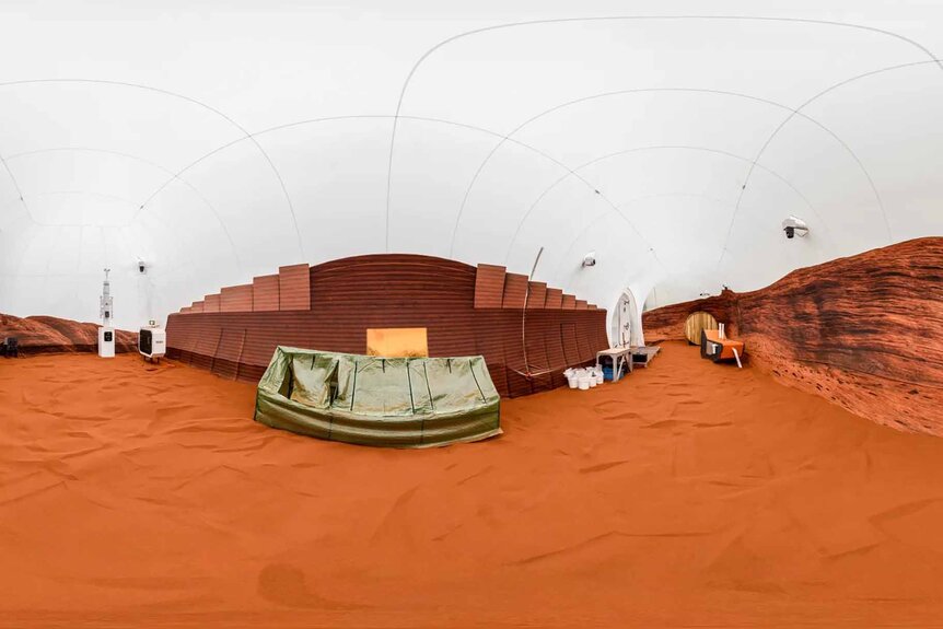 360-degree view of the sandbox portion of the CHAPEA-1 Habitat