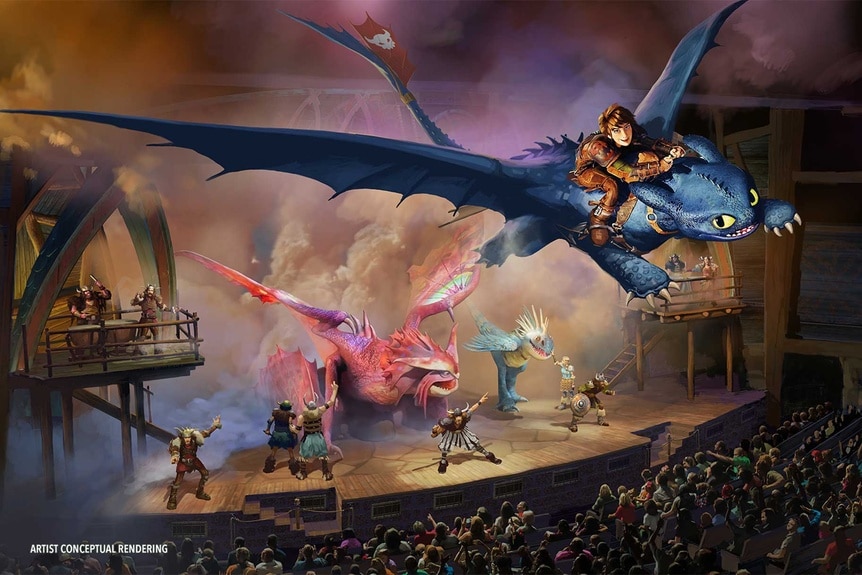An Artist rendering of the How To Train Your Dragon - Isle of Berk's The Untrainable Dragon