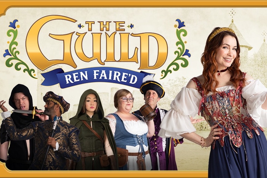 The Guild: Ren Faire'd promotional image with Felicia Day and the cast.