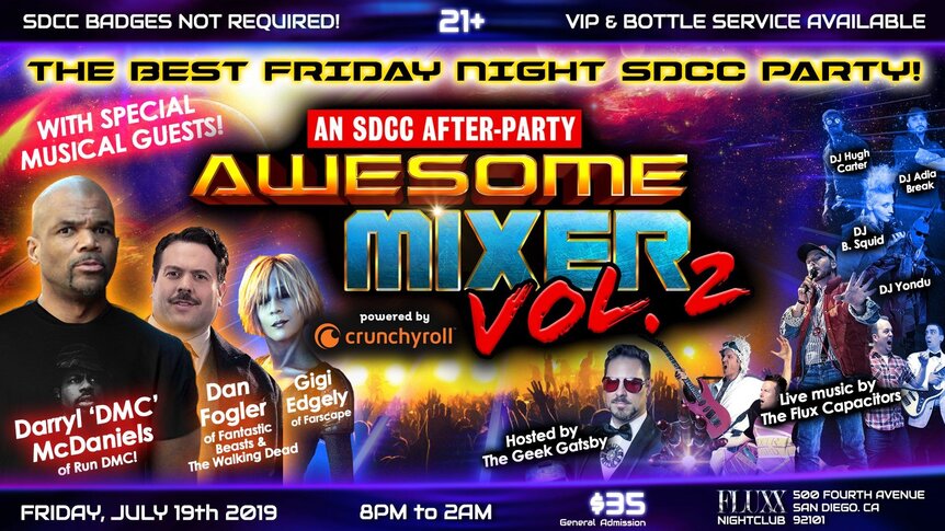 Awesome Mixer Vol 2. Poster for SDCC Party