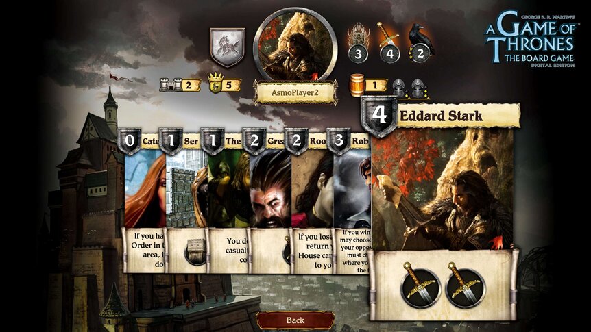 A Game of Thrones The Board Game Digital Edition playing cards