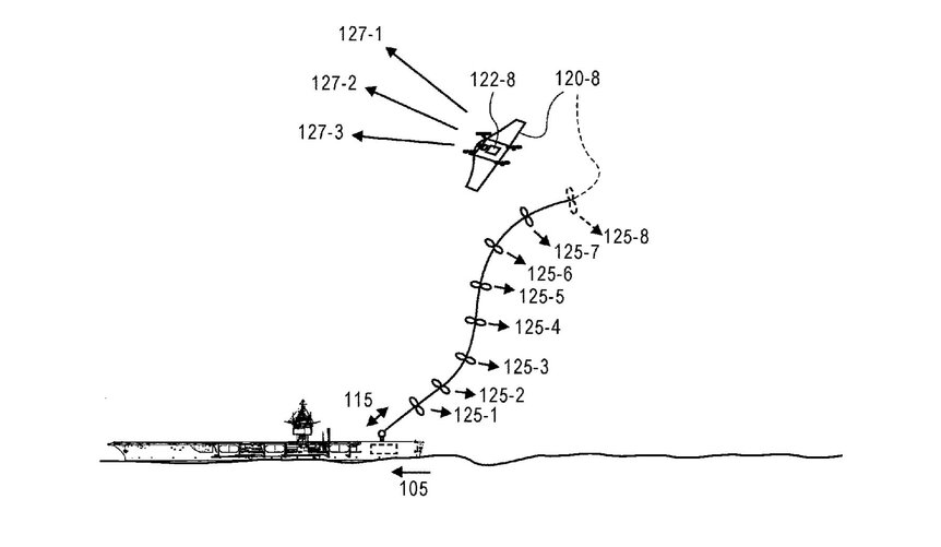 Amazon satellite launcher patent drawing