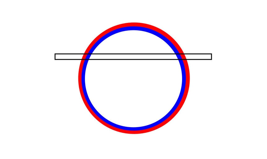A schematic showing why the glory appears as straight lines in the Aqua image.