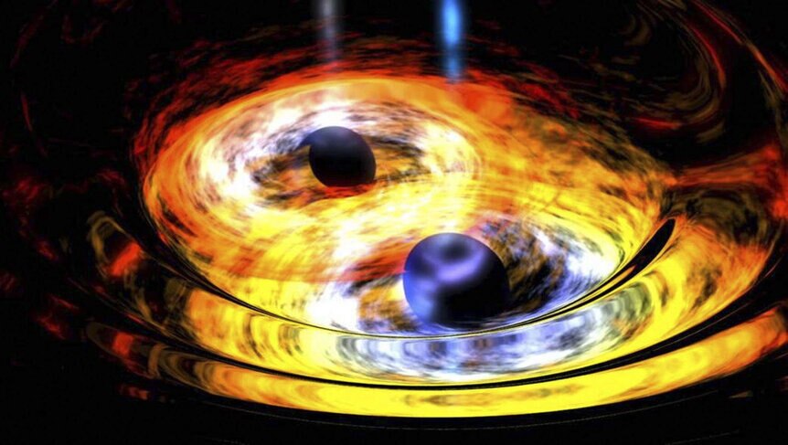 NASA image of black hole merger