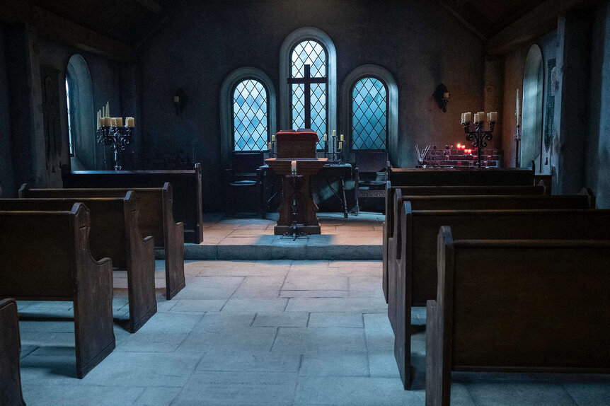 The chapel in The Haunting of Bly Manor at Netflix