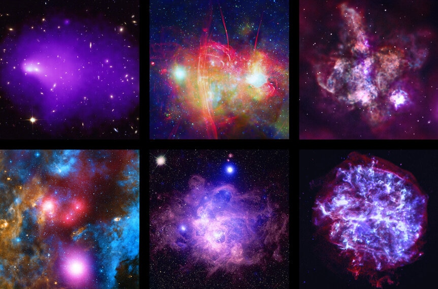 The Chandra X-ray Observatory was launched on July 23, 1999, and these images of various astronomical objects were released to celebrate. See credit link for details.