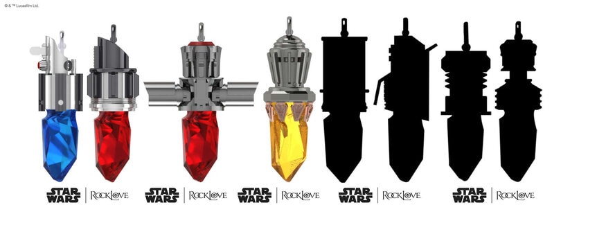 Star Wars X RockLove Kylo Ren Kyber Crystal Necklace