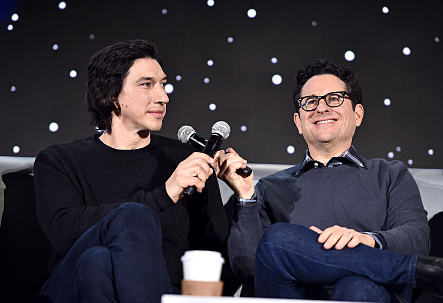 Adam Driver and J.J. Abrams at Star Wars: The Rise Of Skywalker Global Press Conference