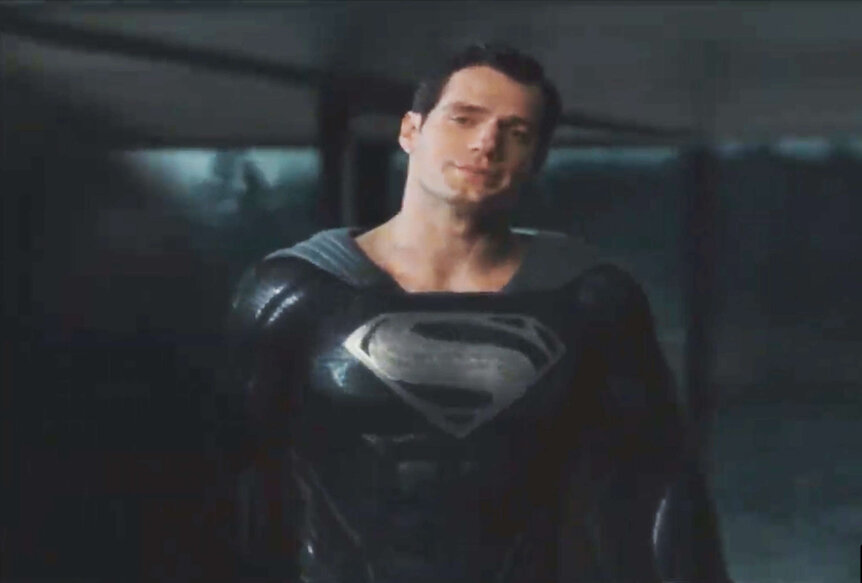 Superman in Black in the Snyder cut of Justice League