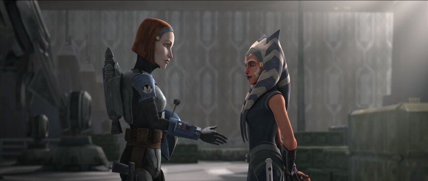 Kryze and Ahsoka in Star Wars The Clone Wars