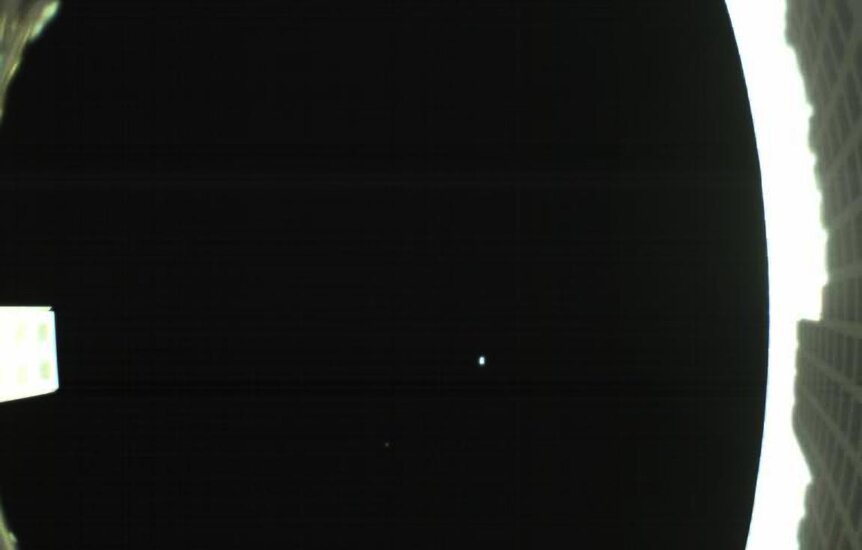 The Earth (below center right) and Moon (below center) from a million kilometers away, seen by Mars Cube One-B on May 8, 2018. Credit: NASA/JPL-Caltech