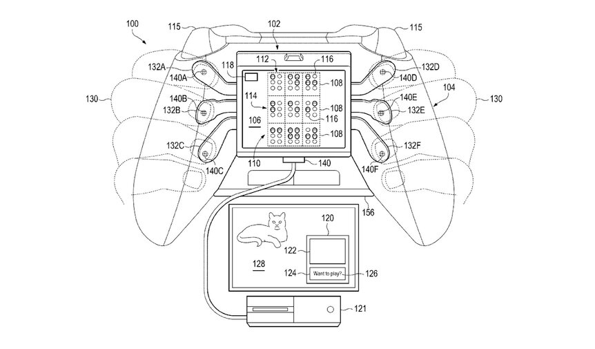 Microsoft braille game controller patent proposal