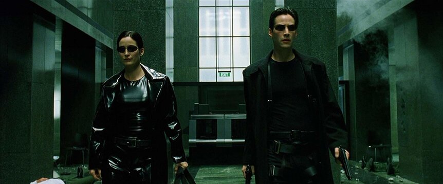 The Matrix Keanu Reeves and Carrie-Anne Moss
