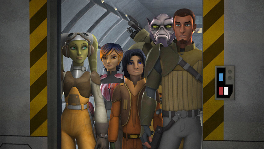 The crew of the Ghost on Star Wars: Rebels