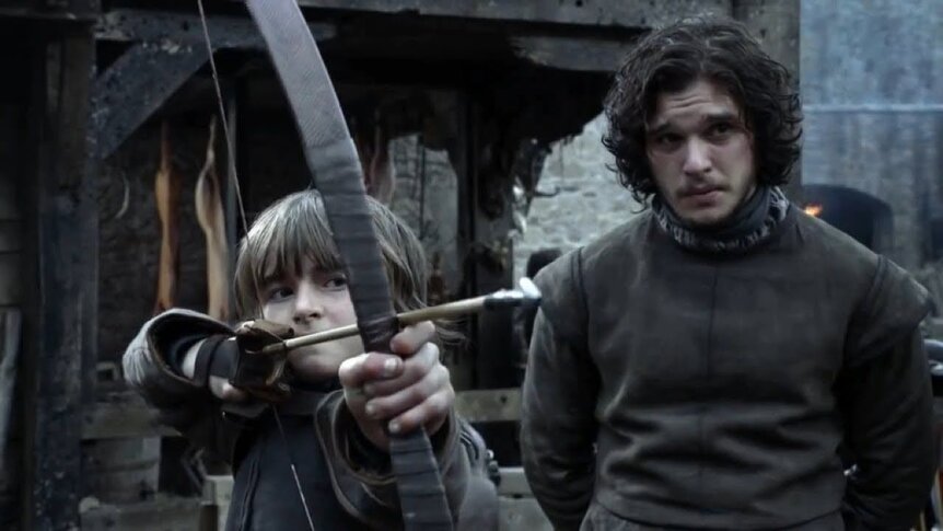 Bran and Jon Snow archery Game of Thrones