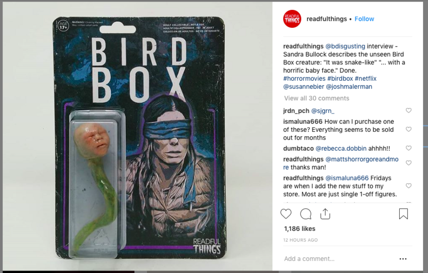 Bird Box Monster Toy Instagram Netflix