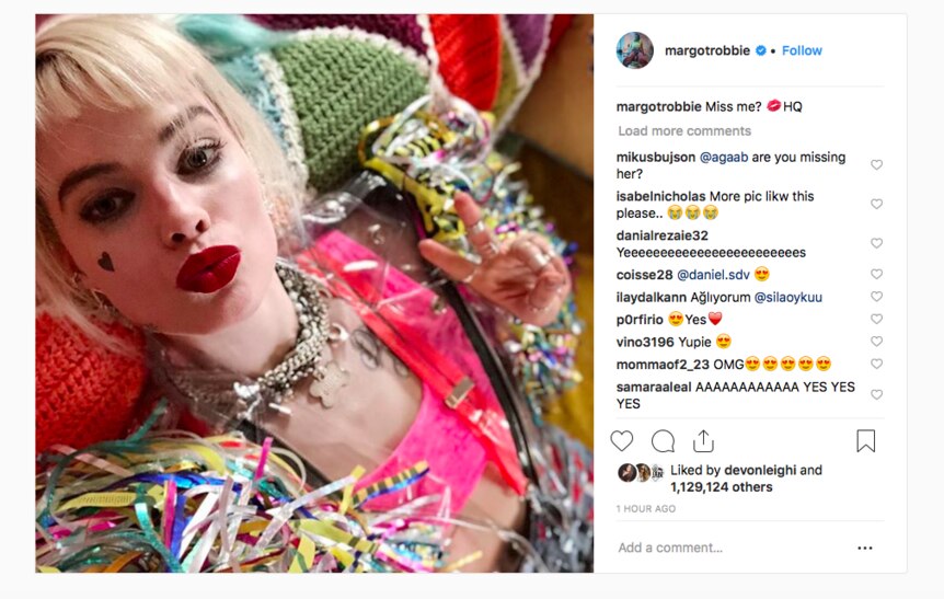 Margot Robbie Harley Quinn Instagram