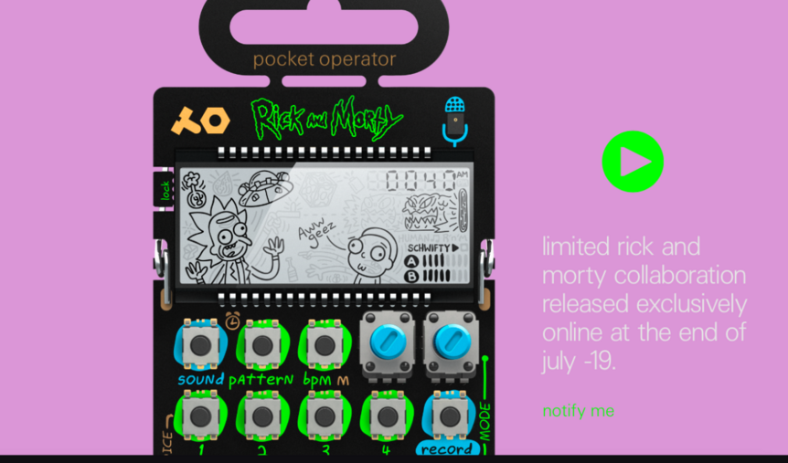 Rick and Morty pocket synthesizer