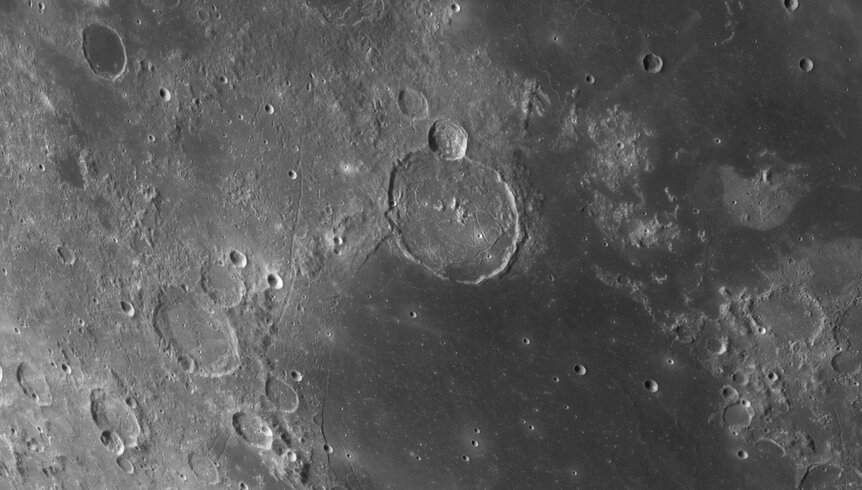 The lunar crater Gassendi and its environs. Credit: NASA/GSFC/Arizona State University / Seán Doran