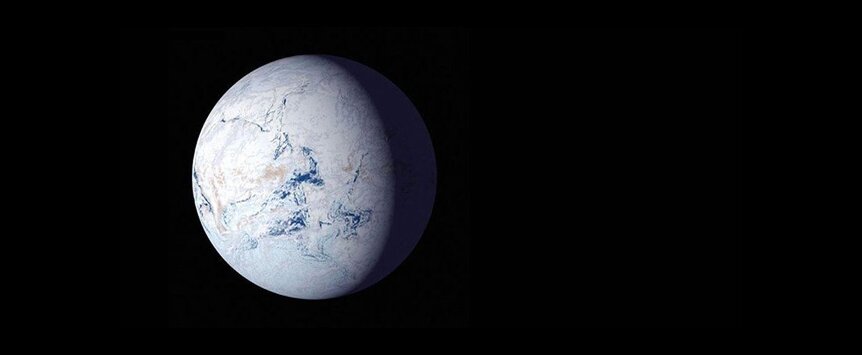 Billions of years ago, the Earth may have been entirely covered in ice: Snowball Earth. Credit: NASA