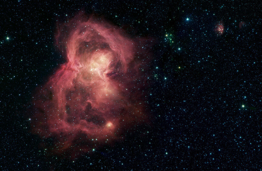The star-forming nebula Westerhout 40, as seen in the far-infrared by Spitzer Space Telescope. Credit: NASA/JPL-Caltech