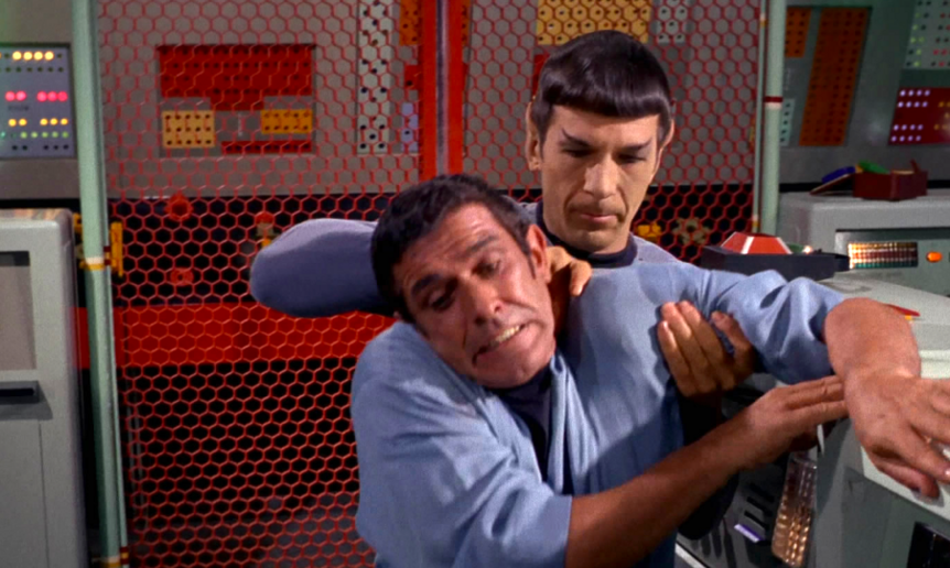 Spock star trek neck pinch