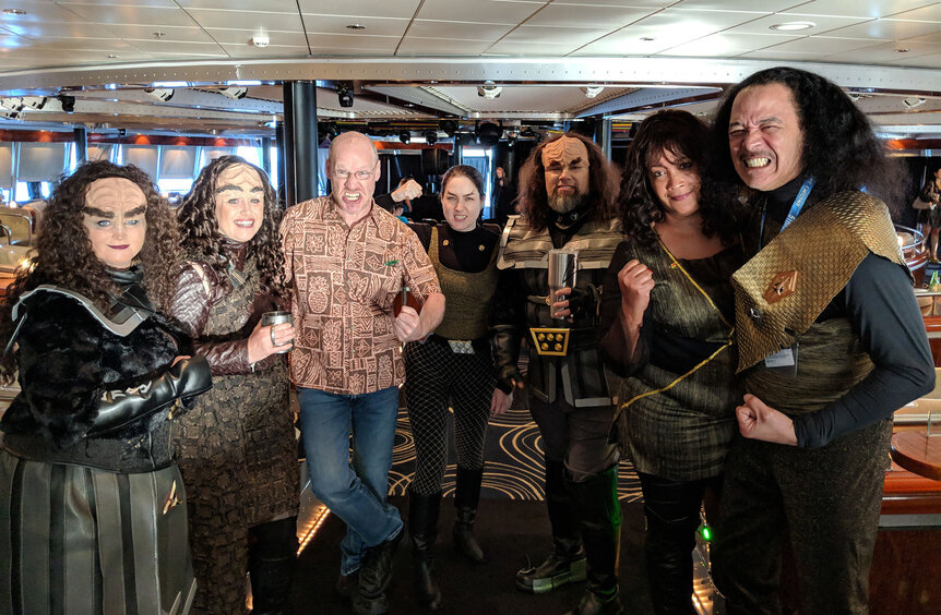 Despite appearances, they were very friendly... as was everyone on the Star Trek Cruise. Credit: Phil Plait