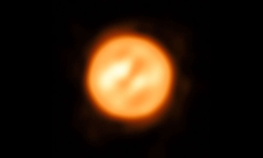 The highest-resolution visible light image of the photosphere of the red supergiant Antares ever taken, using the Very Large Telescope. Credit: ESO/K. Ohnaka