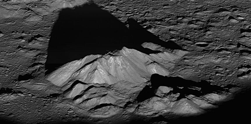 Lunar Reconnaissance Orbiter image of the central peaks of Tycho crater.