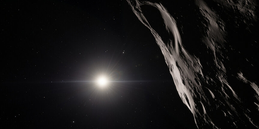 Artist illustration of an asteroid