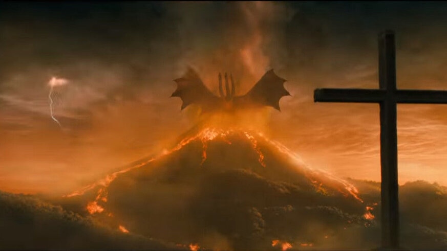 Godzilla King of the Monsters Ghidorah on a Mountain