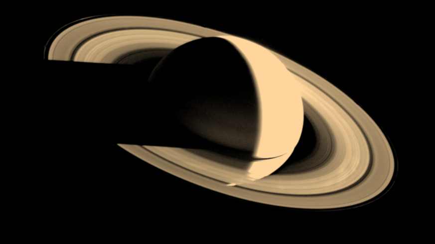 NASA Voyager 1 image of Saturn