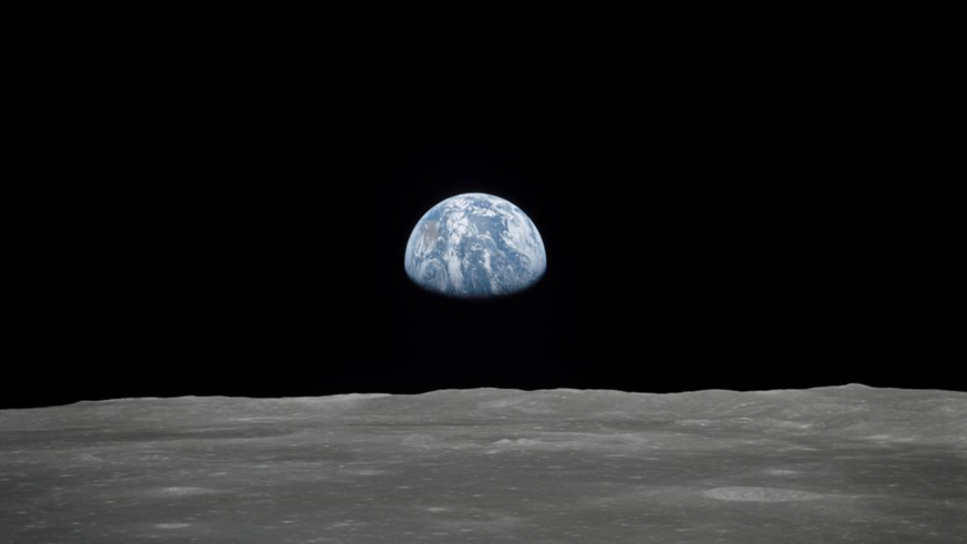 NASA view of Earth from the moon