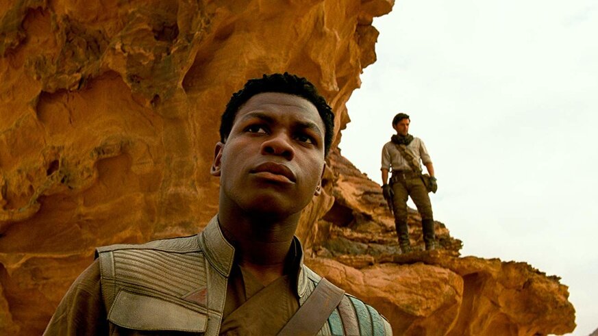 Finn and Poe in Star Wars The Rise of Skywalker