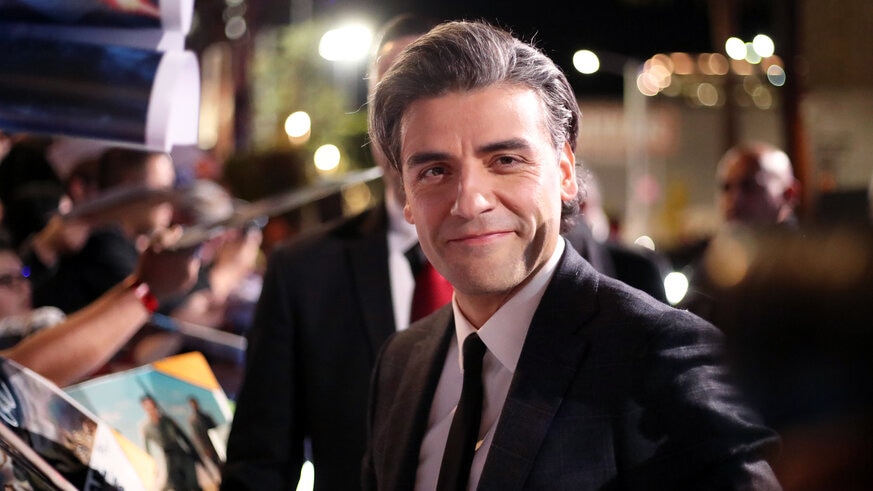 Oscar Isaac at the Rise of Skywalker red carpet
