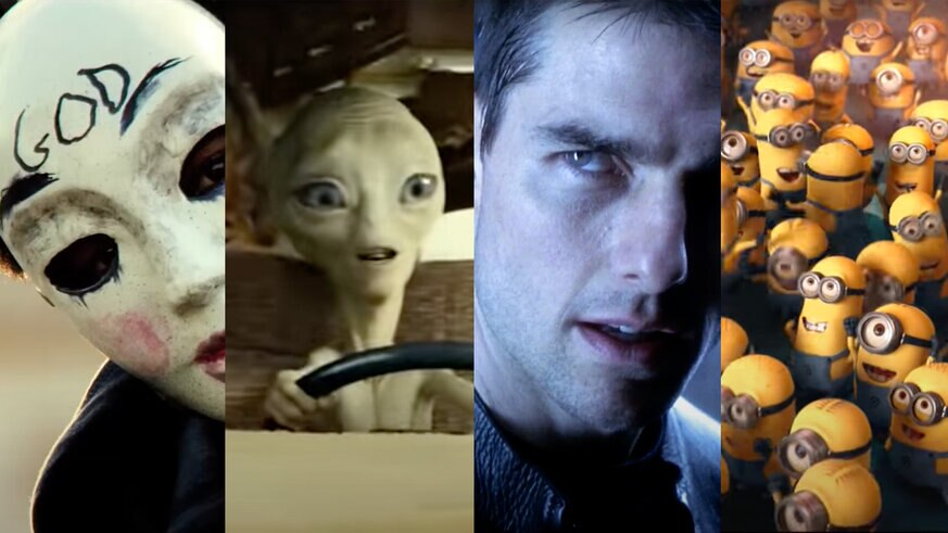 (L-R) The Purge: Anarchy, Paul, Minority Report, Despicable Me