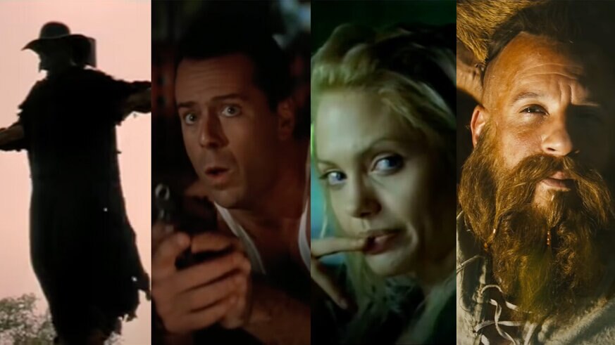 (L-R) Jeepers Creepers 2 (2003), Die Hard (1988), Gone in Sixty Seconds (2000), The Last Witch Hunter (2015)