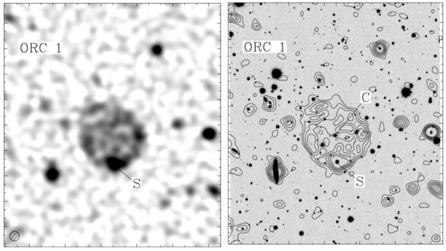 ORC 1, a ring of radio emission in the sky that is as yet unexplained. Credit: Norris et al.