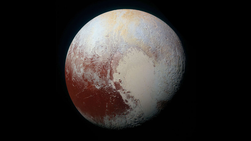 A mosaic of Pluto made from New Horizons images. Credit: NASA / JHUAPL / SwRI