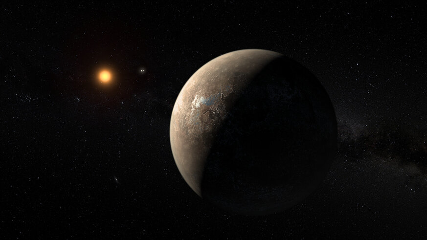 Artist concept of a planet known to orbit the nearest star to our own, Proxima Centauri. Credit: ESO / M. Kornmesser