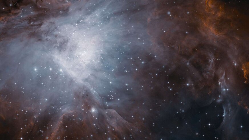 The mighty Orion Nebula, seen in near-infrared light so that astronomers could look for sub-stellar objects. Credit: NASA/ESA/Massimo Robberto/Judy Schmidt
