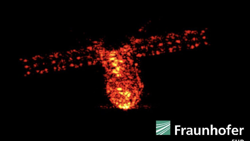 An image of Tiangong-1 shortly before it re-entered made using radar from the ground. Credit: Fraunhofer FHR