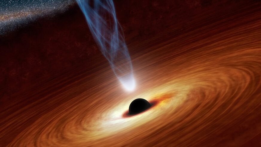 Black hole with accretion disk and jets