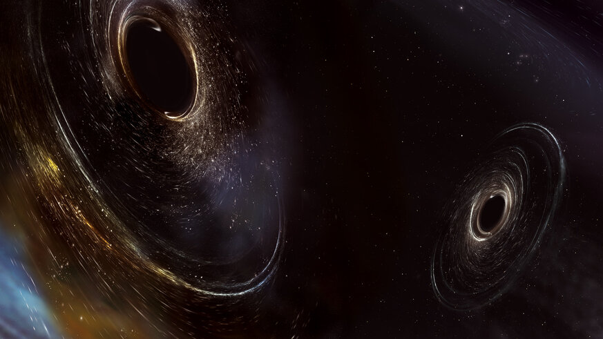 Merging black holes art