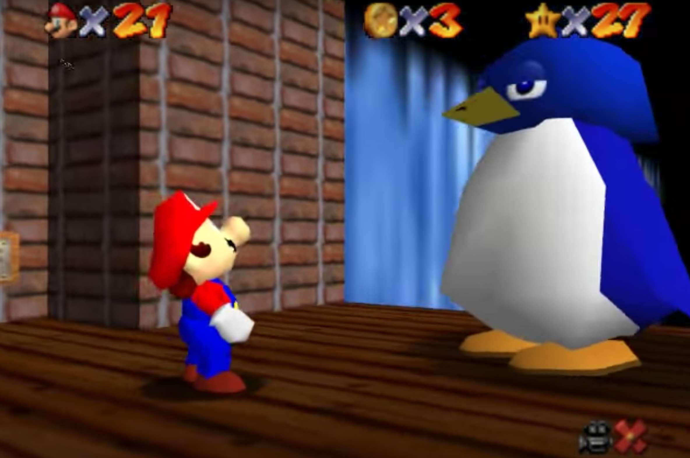 Super Mario 64 Penguin Race hero