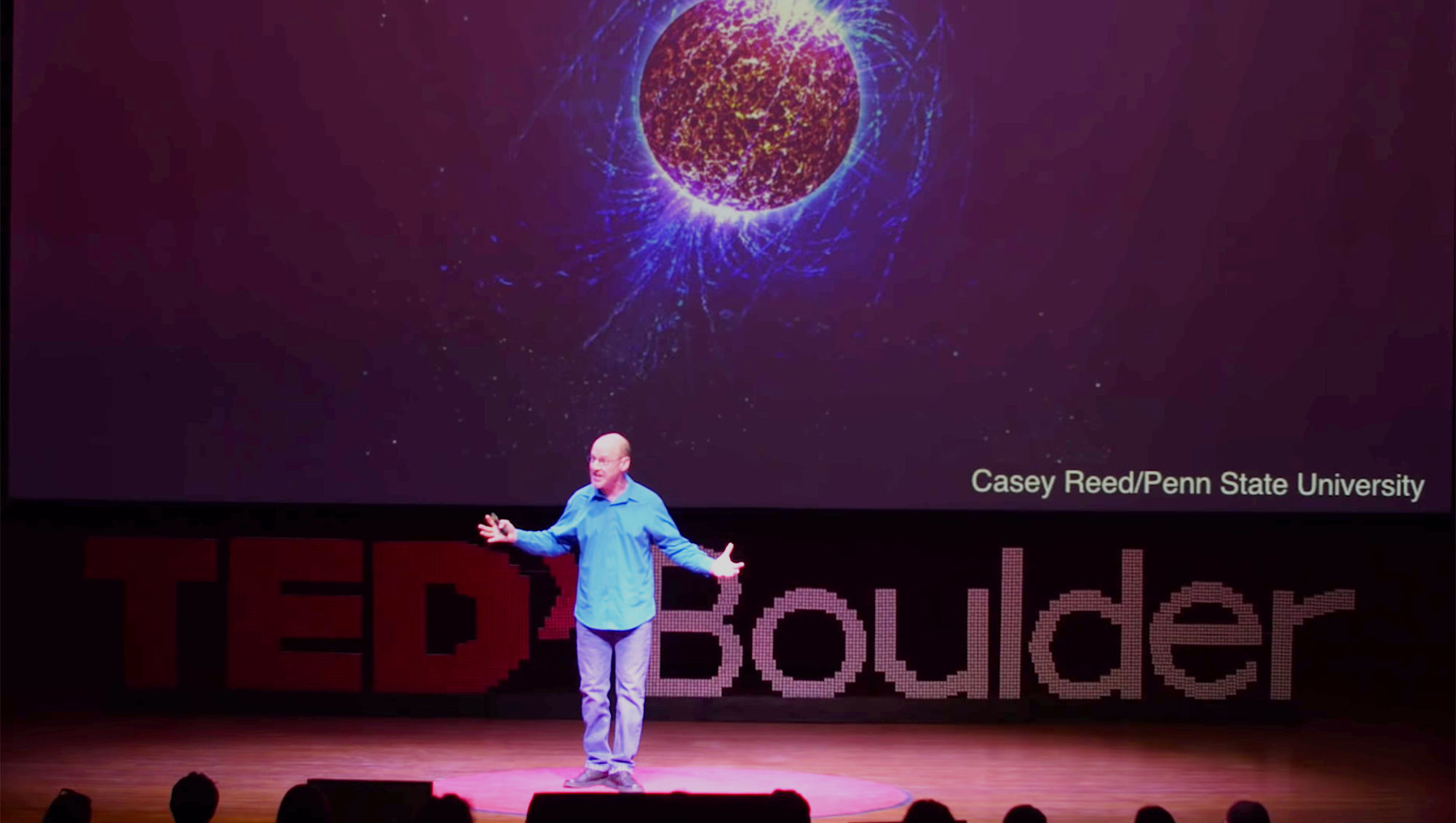 Maybe not tucking in my shirt and not wearing a belt was another mistake, too. Credit: TEDxBoulder, from the video