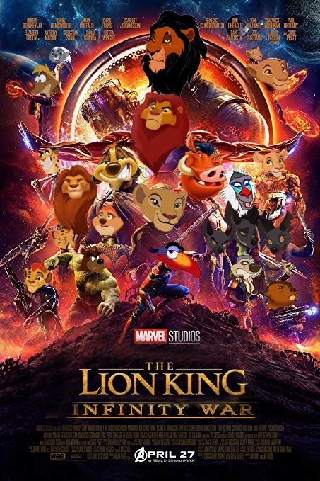 The Lion King MCU mashup poster