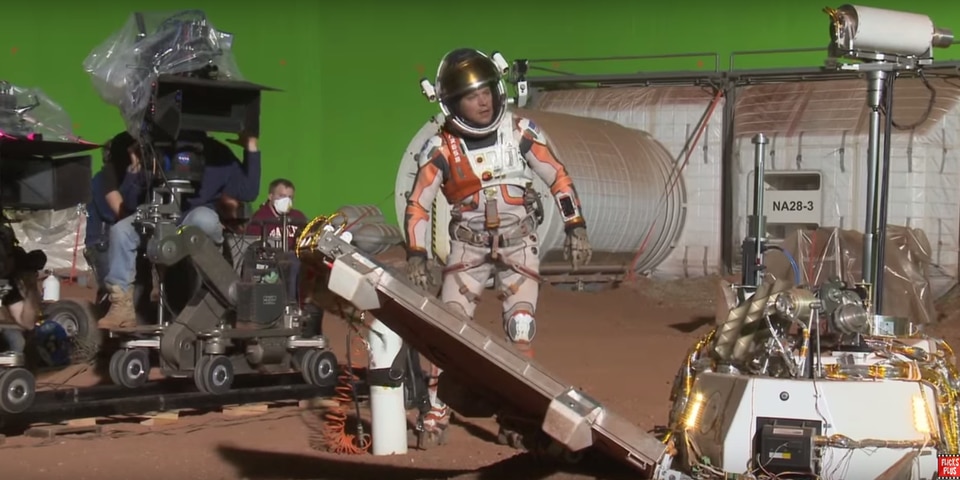 Behind the scenes of The Martian with actor Matt Damon.